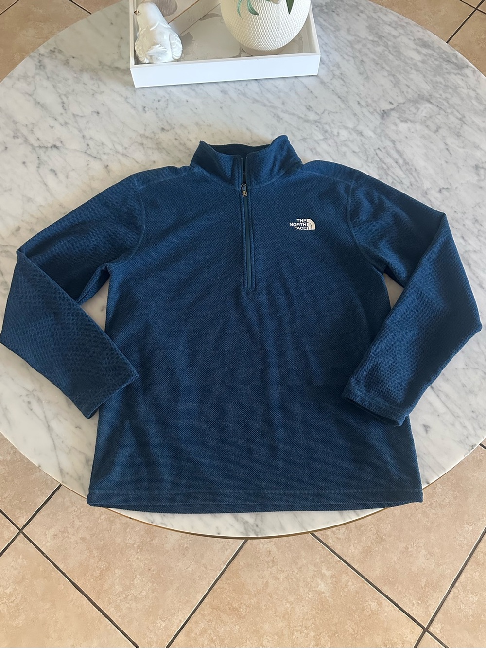The North Face Men’s 1/4 Zip Fleece Pullover – Blue – Size XL